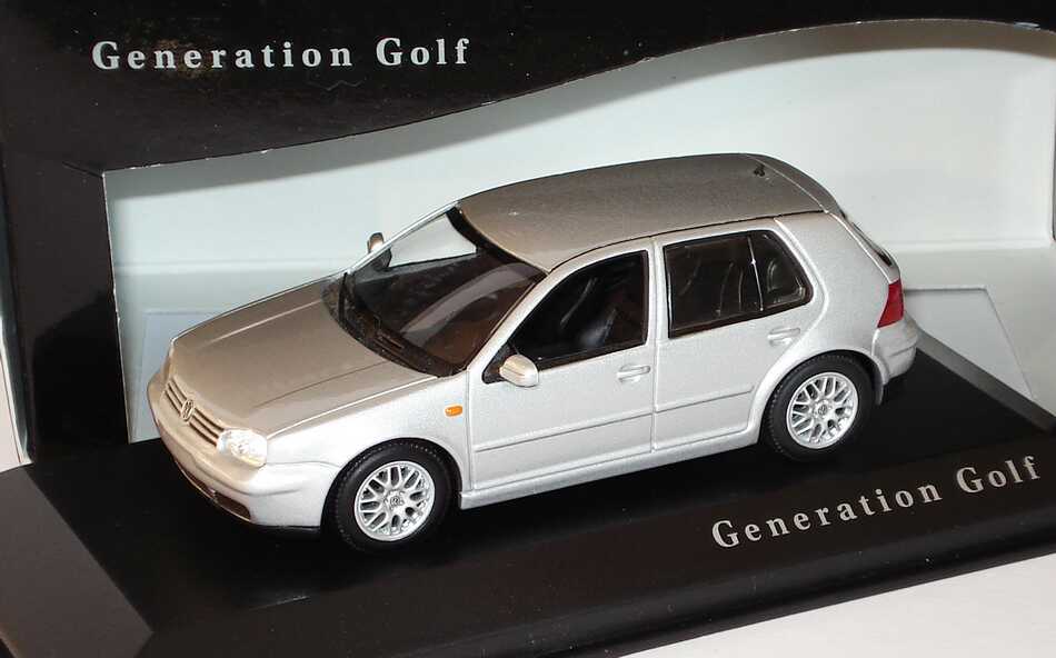 Foto 1:43 VW Golf IV GTI 4türig silber-met. Generation Golf Werbemodell Minichamps 821921107