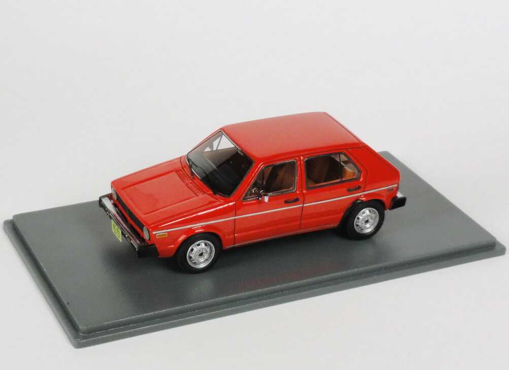 Foto 1:43 VW Golf I / Volkswagen Rabbit 4türig (1975) rot NEO Scale Models 43955