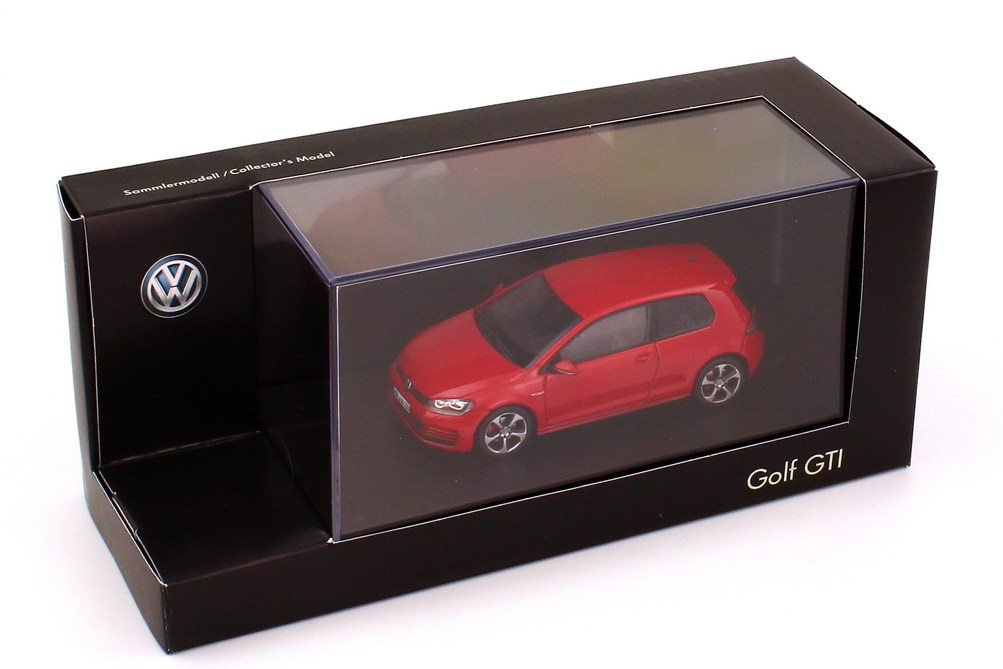 Foto 1:43 VW Golf VII GTI 2013 2türig tornado-rot Werbemodell herpa 5G3099300ABFC