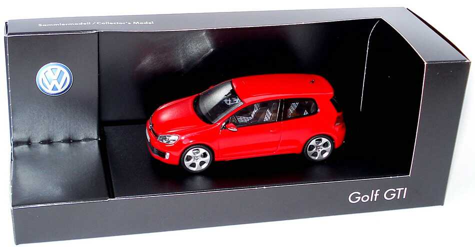 Foto 1:43 VW Golf VI GTI 3türig tornadorot Werbemodell Schuco 5K3099300Y3D