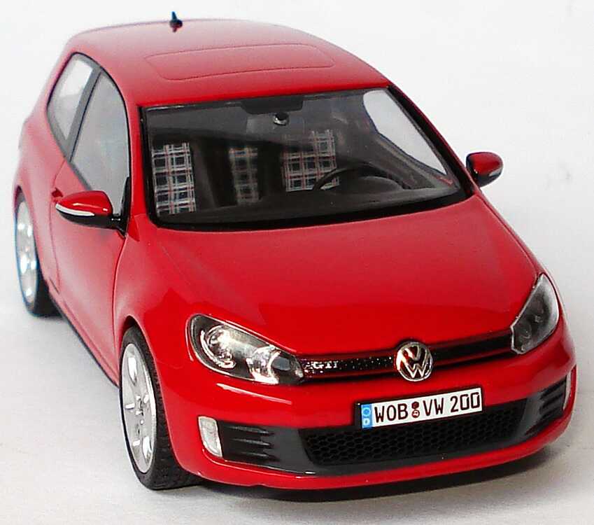 Foto 1:43 VW Golf VI GTI 3türig tornadorot Werbemodell Schuco 5K3099300Y3D