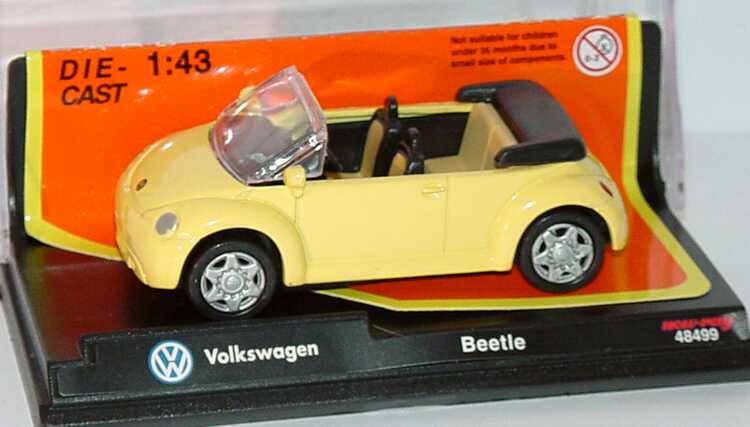 Foto 1:43 VW New Beetle Cabrio blaßgelb New-Ray 48499