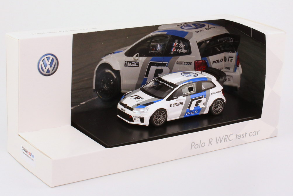 Foto 1:43 VW Polo R WRC 2011/2012 Test Car Werbemodell Spark 6C7099300AJVJ