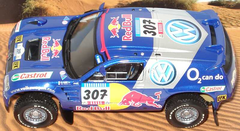 Foto 1:43 VW Race Touareg 2005 Rallye Dakar VW, Red Bull Nr.307, Saby/Perin Werbemodell Minichamps 7L0099400PD307