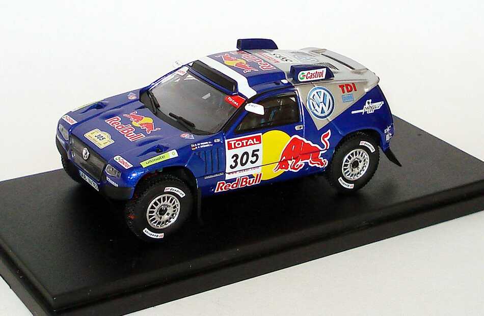 Foto 1:43 VW Race Touareg 2 Rallye Dakar 2009 Red Bull Nr.305, de Villiers / von Zitzewitz  Werbemodell Norev 7L609930098P
