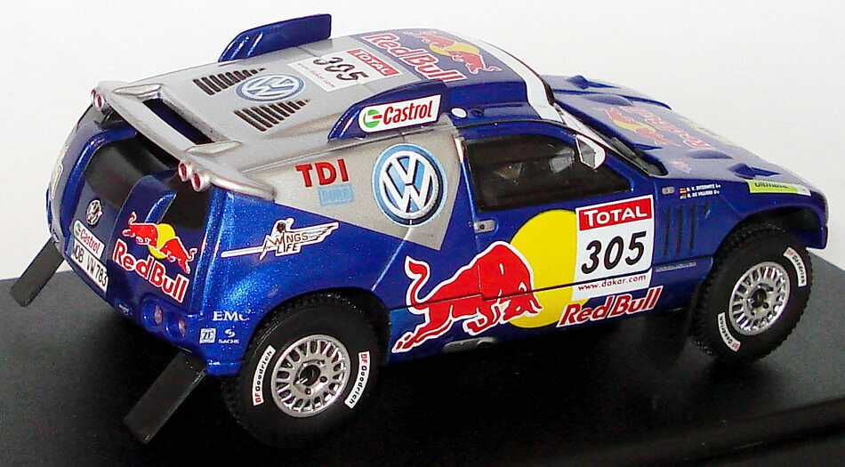 Foto 1:43 VW Race Touareg 2 Rallye Dakar 2009 Red Bull Nr.305, de Villiers / von Zitzewitz  Werbemodell Norev 7L609930098P