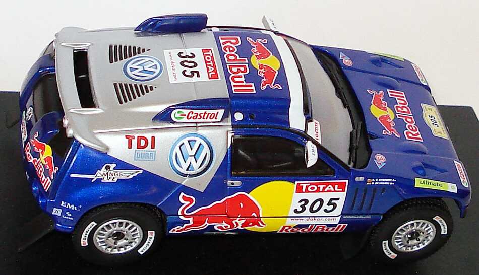 Foto 1:43 VW Race Touareg 2 Rallye Dakar 2009 Red Bull Nr.305, de Villiers / von Zitzewitz  Werbemodell Norev 7L609930098P