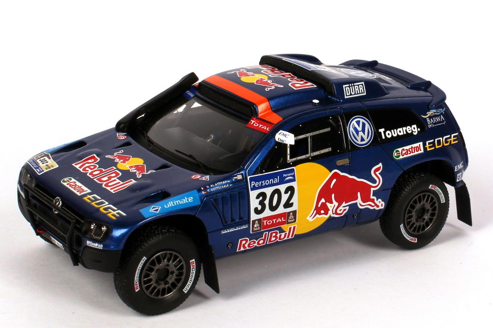 Foto 1:43 VW Race Touareg 3 Rallye Dakar 2011 Red Bull Nr.302, Al-Attiyah / Gottschalk  Werbemodell Spark 7L6099300B98P
