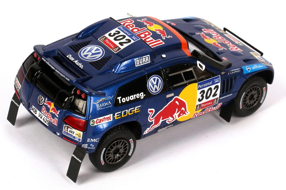 Foto 1:43 VW Race Touareg 3 Rallye Dakar 2011 Red Bull Nr.302, Al-Attiyah / Gottschalk  Werbemodell Spark 7L6099300B98P