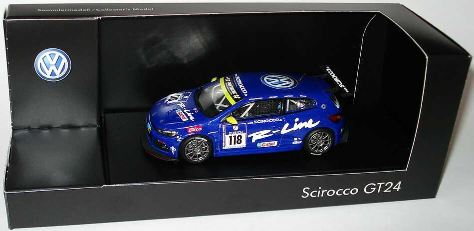 Foto 1:43 VW Scirocco GT24 24 Stundenrennen Nürburgring 2008 R-Line Nr.118, Johansson / Gruber / Mutsch / Stuck (Klassensieger) Werbemodell Norev 1K8099300AC5S