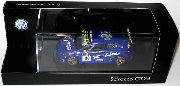 Foto 1:43 VW Scirocco GT24 24 Stundenrennen Nürburgring 2008 R-Line Nr.118, Johansson / Gruber / Mutsch / Stuck (Klassensieger) Werbemodell Norev 1K8099300AC5S