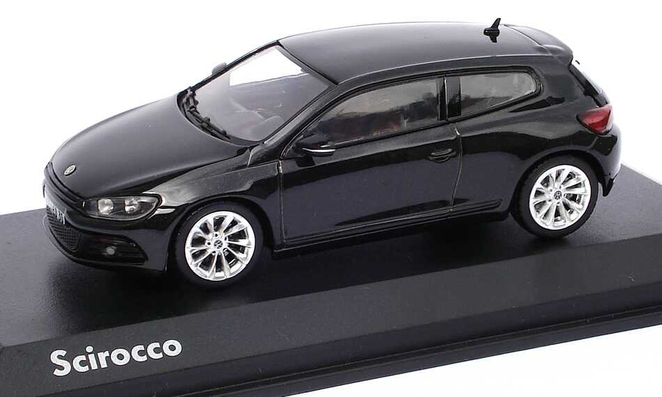 Foto 1:43 VW Scirocco III 2.0 TSI deepblackperleffekt Werbemodell Norev 1k8099300C9X