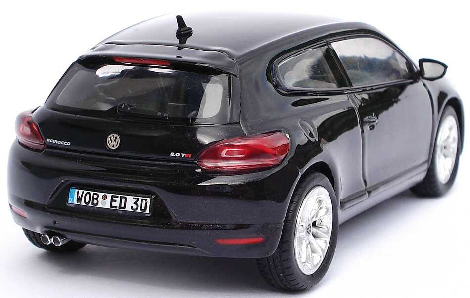 Foto 1:43 VW Scirocco III 2.0 TSI deepblackperleffekt Werbemodell Norev 1k8099300C9X