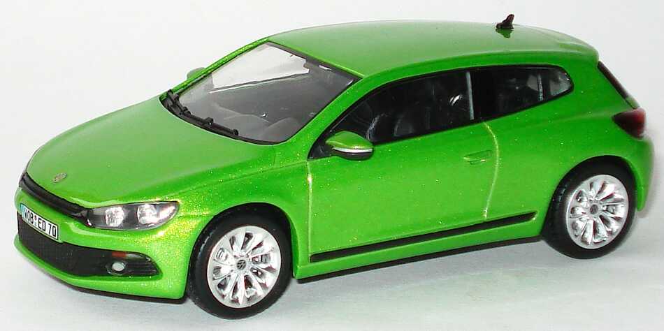Foto 1:43 VW Scirocco III 2.0 TSI viperngrün-met. Werbemodell Norev 1K809930098B