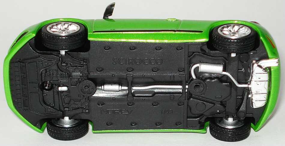 Foto 1:43 VW Scirocco III 2.0 TSI viperngrün-met. Werbemodell Norev 1K809930098B