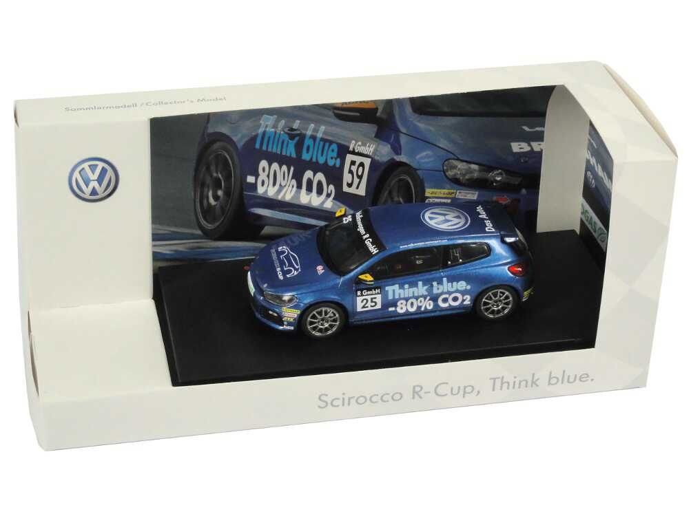 Foto 1:43 VW Scirocco III R-Cup 2010 Think blue. Nr.25, Carlos Sainz Werbemodell Spark 1K1099300CFQC