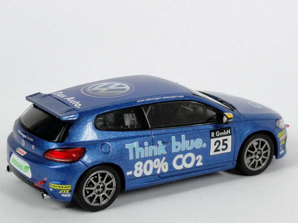 Foto 1:43 VW Scirocco III R-Cup 2010 Think blue. Nr.25, Carlos Sainz Werbemodell Spark 1K1099300CFQC