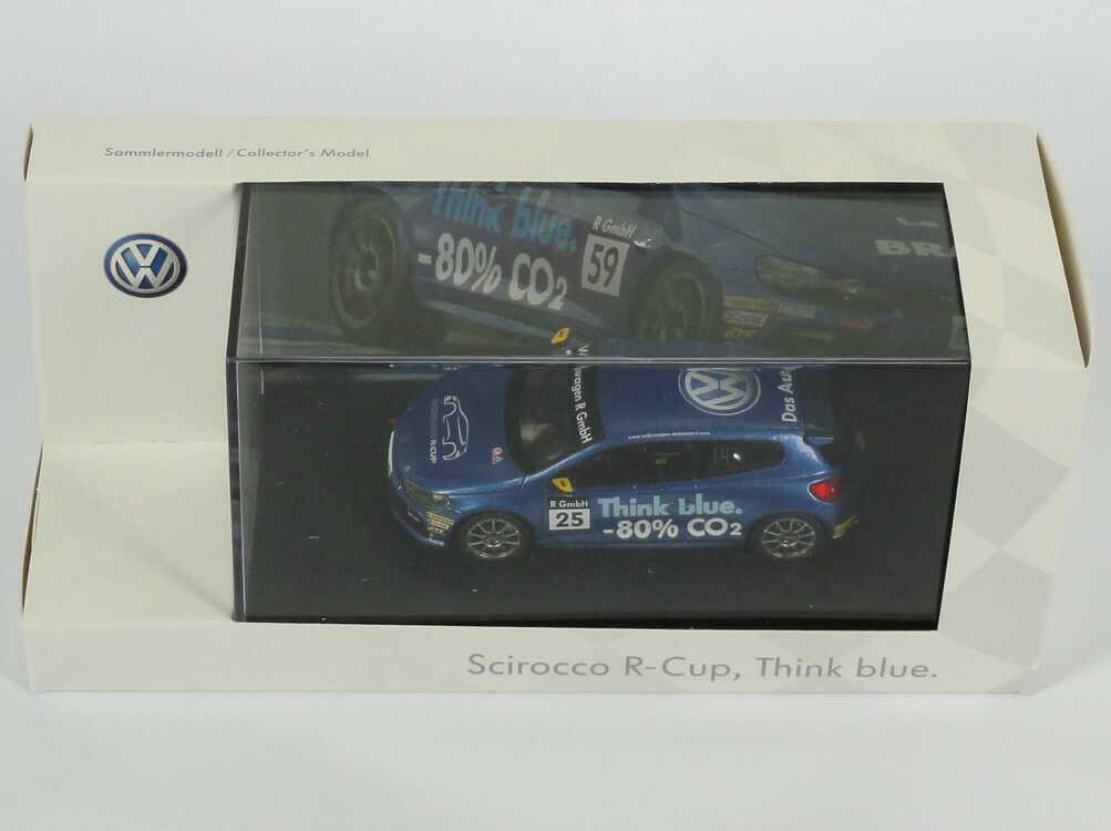 Foto 1:43 VW Scirocco III R-Cup 2010 Think blue. Nr.25, Carlos Sainz Werbemodell Spark 1K1099300CFQC