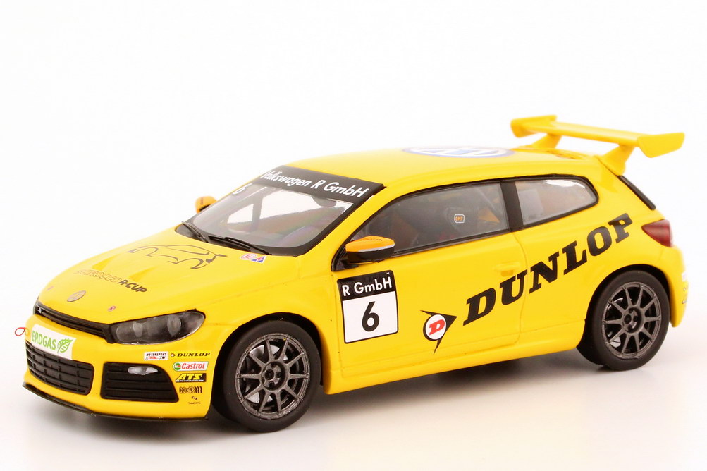 Foto 1:43 VW Scirocco III R-Cup 2012 Dunlop Nr.6 Werbemodell Spark 1K8099300LAAX