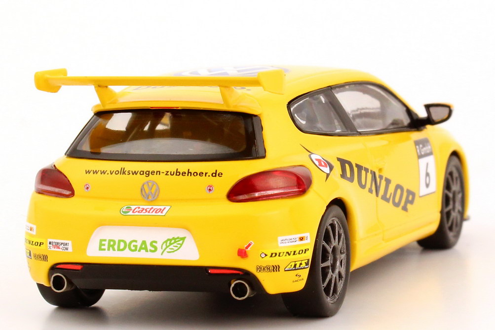 Foto 1:43 VW Scirocco III R-Cup 2012 Dunlop Nr.6 Werbemodell Spark 1K8099300LAAX