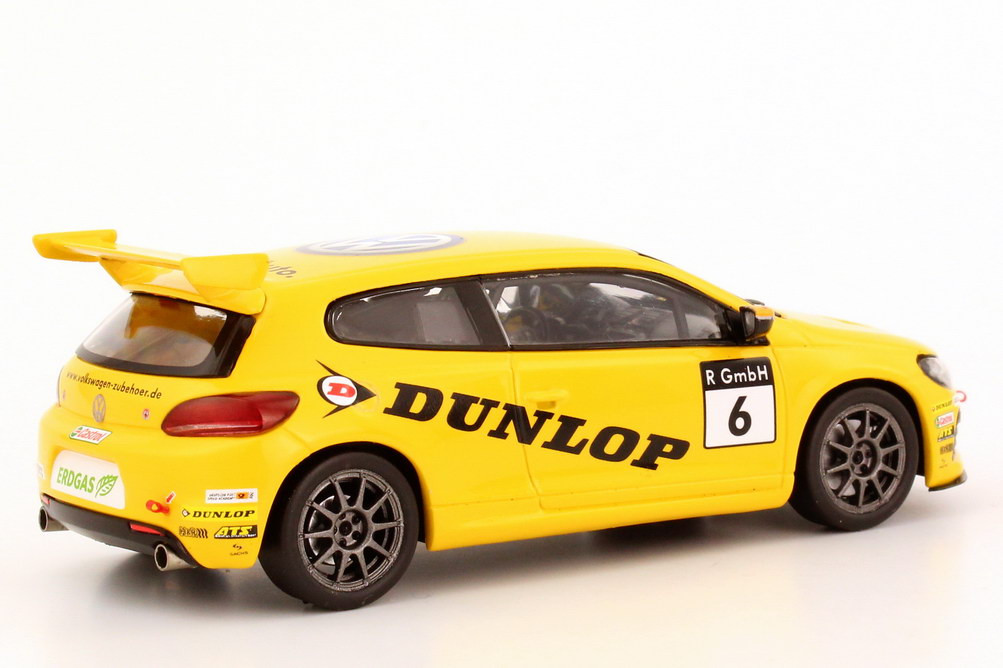 Foto 1:43 VW Scirocco III R-Cup 2012 Dunlop Nr.6 Werbemodell Spark 1K8099300LAAX