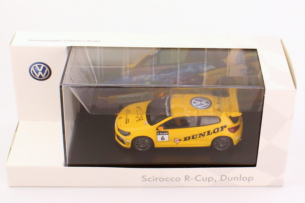 Foto 1:43 VW Scirocco III R-Cup 2012 Dunlop Nr.6 Werbemodell Spark 1K8099300LAAX
