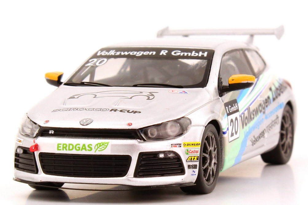 Foto 1:43 VW Scirocco III R-Cup 2012 Volkswagen Zubehör Nr.20 Werbemodell Spark 1K8099300KJKA