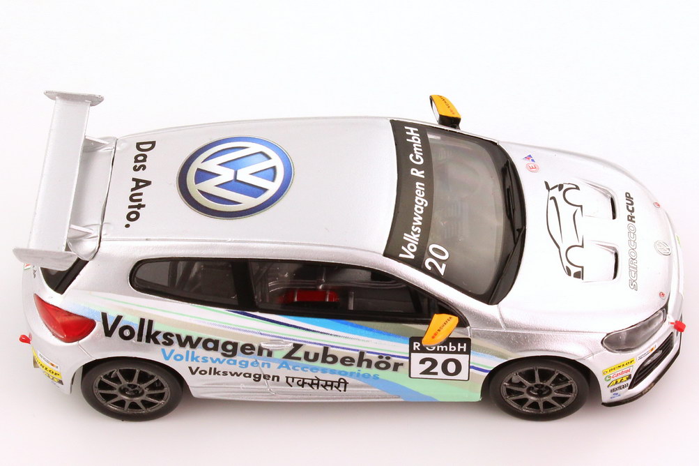 Foto 1:43 VW Scirocco III R-Cup 2012 Volkswagen Zubehör Nr.20 Werbemodell Spark 1K8099300KJKA
