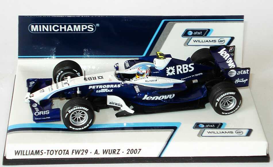 Foto 1:43 Williams-Toyota FW29 Formel 1 2007 RBS, Lenovo Nr.17, Alexander Wurz Minichamps 400070017