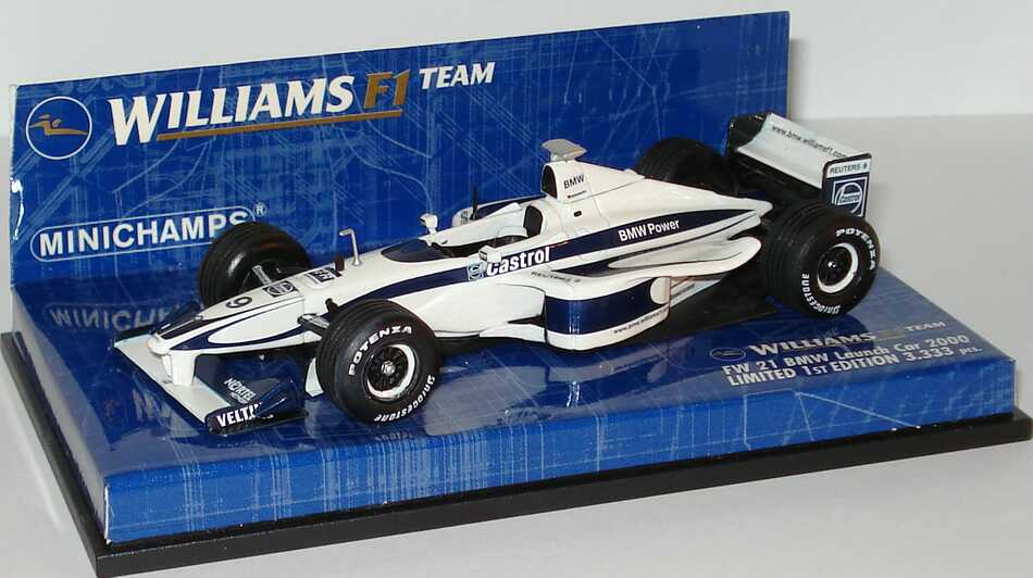 Foto 1:43 Williams F1 BMW FW21 Nr.9 Launch Car 2000 Minichamps 430000099