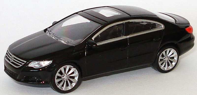 Foto 3Inch 1:57 VW Passat CC Coupé 2008 deepblack perleffekt Werbemodell Norev 3C8099305