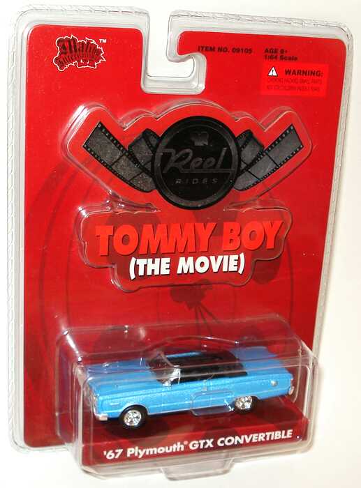 Foto 1:64 Plymouth GTX Convertible (1967) hellblau-met. (Reel Rides, Movie: Tommy Boy) Malibu International 09105
