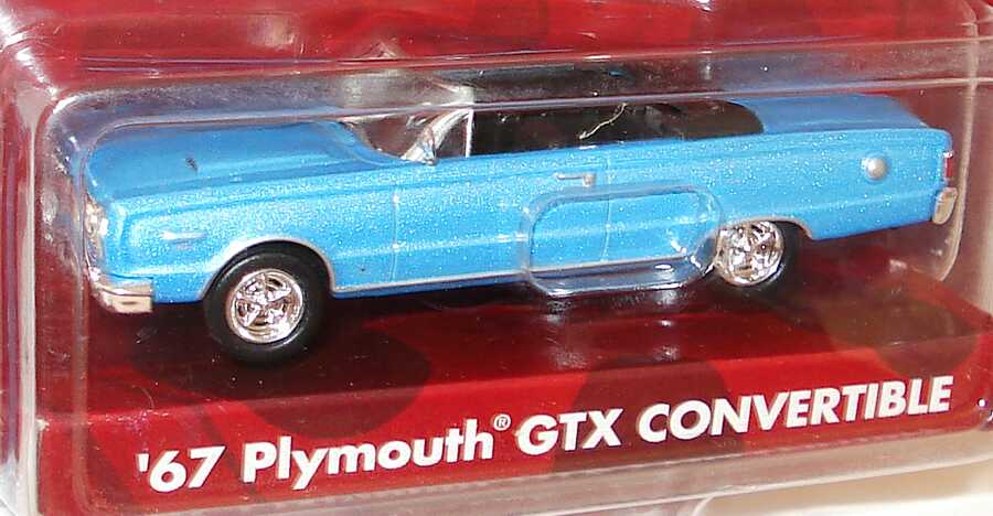 Foto 1:64 Plymouth GTX Convertible (1967) hellblau-met. (Reel Rides, Movie: Tommy Boy) Malibu International 09105