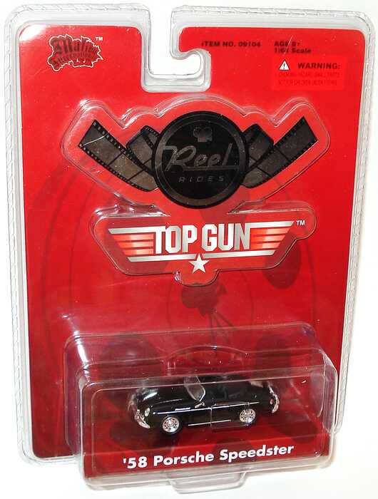 Foto 1:64 Porsche 356 Roadster (1958) schwarz (Reel Rides, Movie: Top Gun) Malibu International 09104