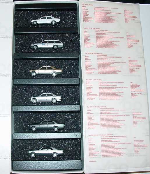 Foto 1:87 100 Jahre Automobil Daimler Benz 1886-1986 - 6 aktuelle PKW - Werbemodell - herpa 6840640400