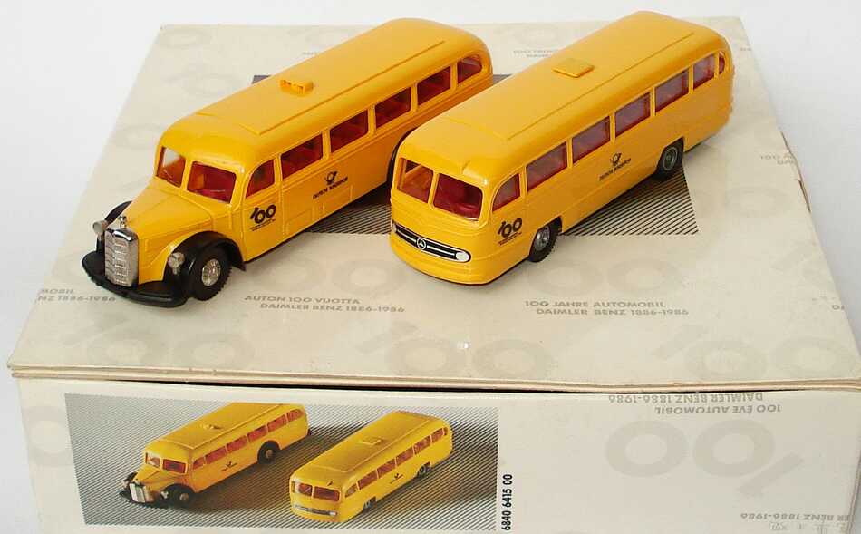 1:87 100 Jahre Automobil Daimler Benz 1886-1986 (2 Postbusse, O 5000 + O 321)(MB) (Ls)
