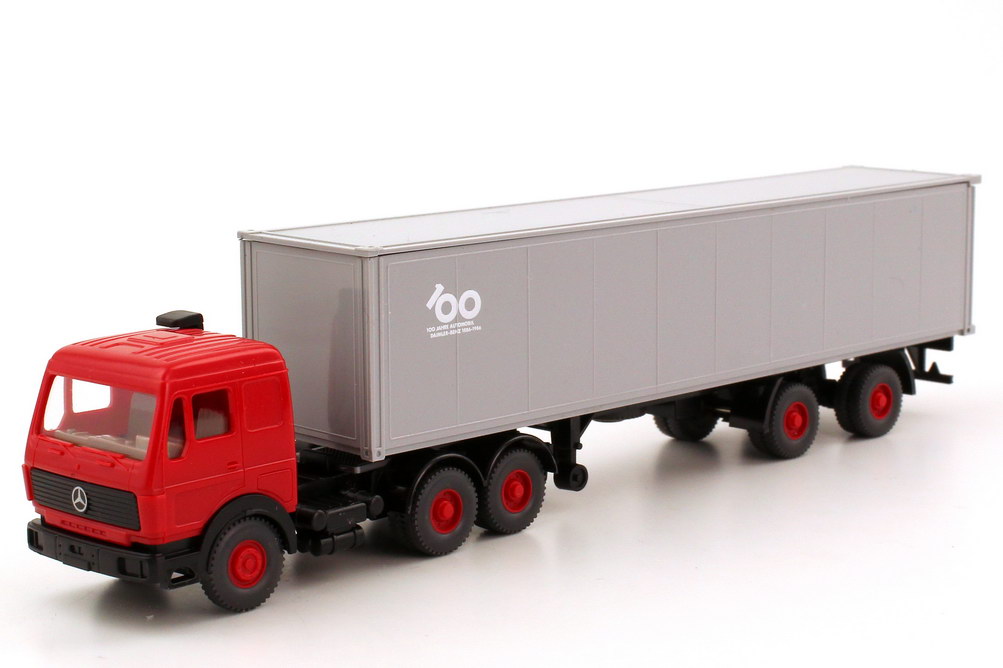 Foto 1:87 100 Jahre Automobil Daimler Benz 1886-1986 (207D Kasten + NG PP-Lkw + NG 2x20 CoSzg )Werbemodell Wiking 6840641200