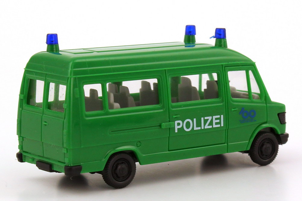 Foto 1:87 100 Jahre Automobil Daimler Benz 1886-1986 (Polizei-Fahrzeuge 190E, 207D Bus, LN2 814 PP) Werbemodell herpa 6840640500