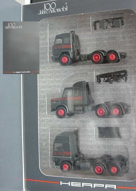 Foto 1:87 100 Jahre Automobil Edition 1 - Iveco TurboStar + Scania T142 + Renault R390 Turbo - herpa 7553