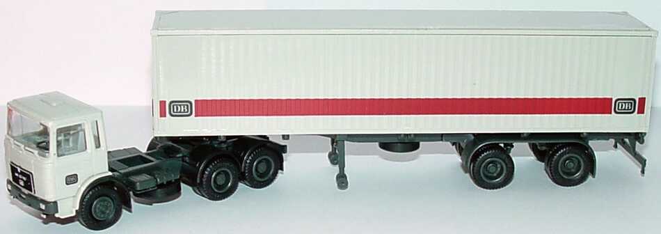 Foto 1:87 150 Jahre Deutsche Eisenbahn (Mercedes LP 813 PP DB Stückgut + Setra 215 HD DB Bahnbus-Reisen + MAN (K) 40CoSzg DB) herpa 7542