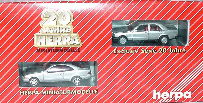 Foto 1:87 20 Jahre Herpa Setpackung Mercedes (Mercedes 190E + Mercedes CLK) herpa 187503