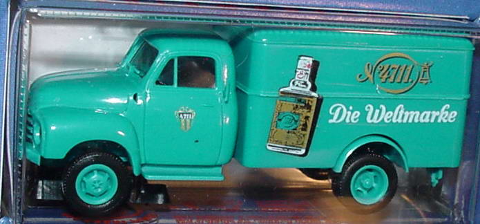 Foto 1:87 4711 Set-Packung Köln und 4711 weltberühmt (Opel Blitz Koffer + 2x VW T1B Kasten) Brekina