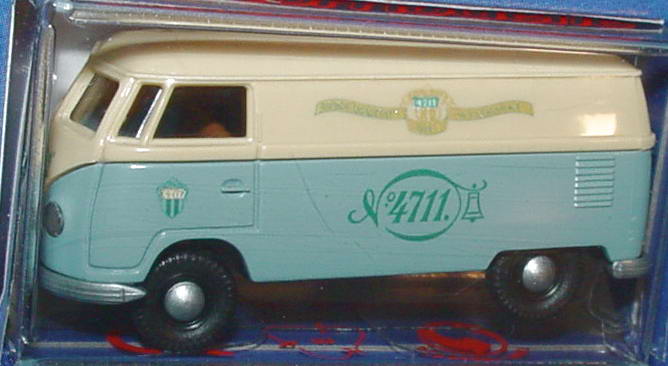 Foto 1:87 4711 Set-Packung Köln und 4711 weltberühmt (Opel Blitz Koffer + 2x VW T1B Kasten) Brekina