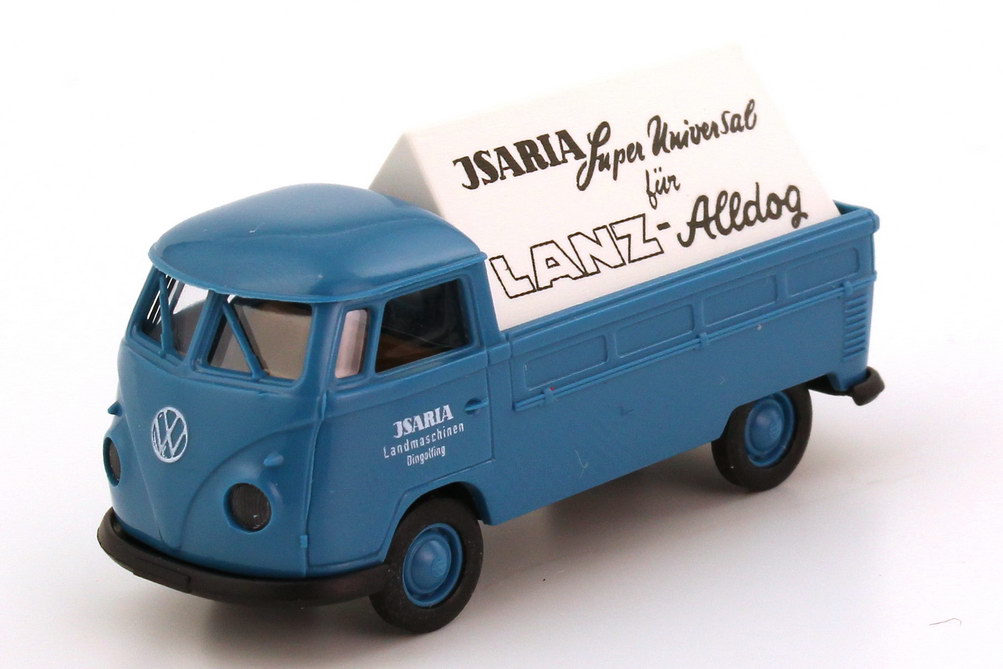 Foto 1:87 Set-Packung 50 Jahre Goggo-Mobil (VW T1 Kundendienst + VW T1 Isara-Reklame + Goggo Transporter Vorführfahrzeug) Brekina 90393