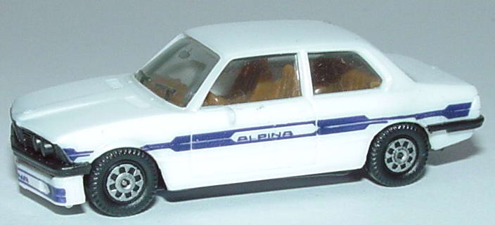 Foto 1:87 Alpina B6 2,8 (E21) weiß/blau herpa 3506
