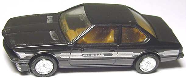 Foto 1:87 Alpina B7 Turbo Coupé (E24) schwarz/silber (verchromte Felgen) herpa