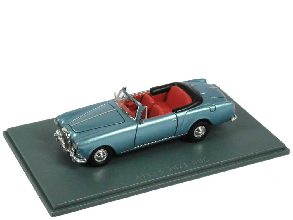 Foto 1:87 Alvis TD 21 DHC MK I Cabrio silber-blau-met. NEO Scale Models 87345