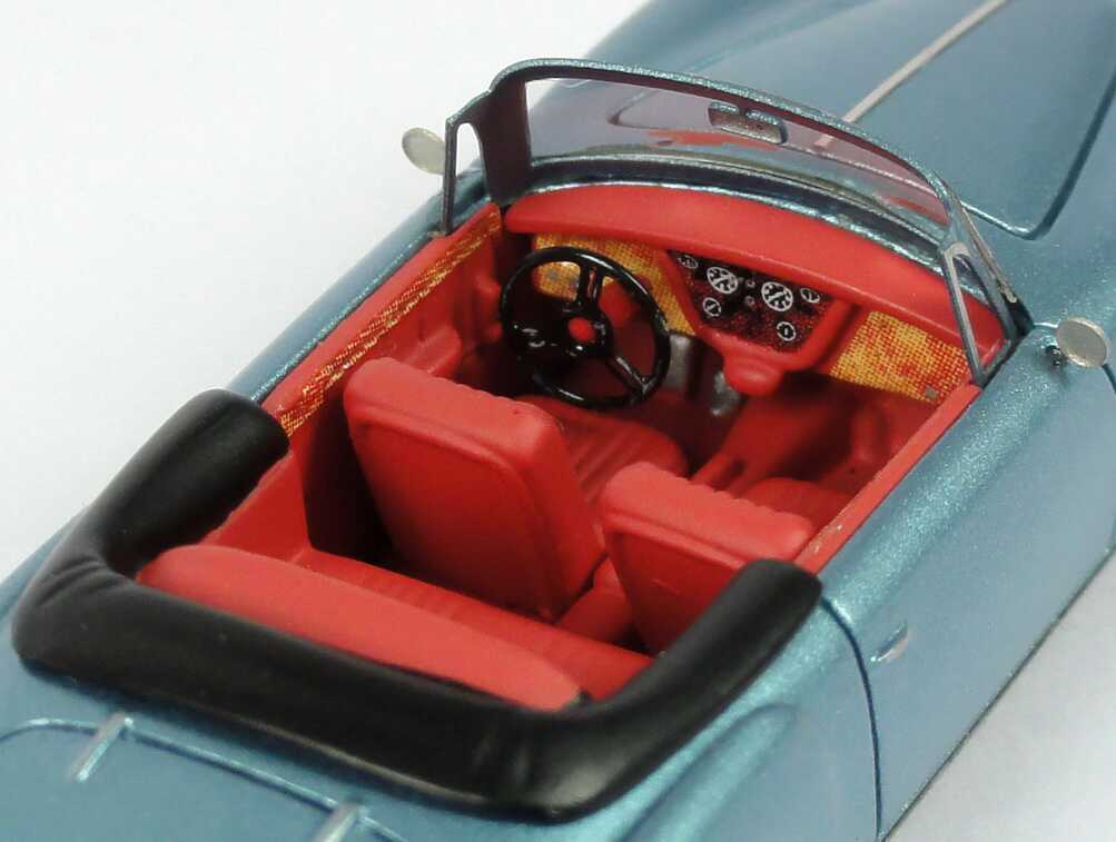 Foto 1:87 Alvis TD 21 DHC MK I Cabrio silber-blau-met. NEO Scale Models 87345