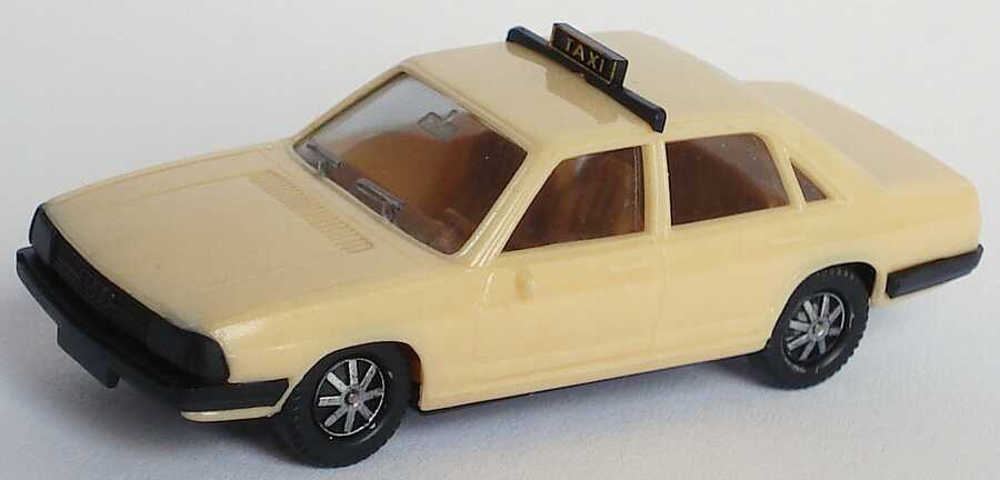 Foto 1:87 Audi 100 GL 5E Taxi elfenbein (Boden schwarz, IA beige) herpa