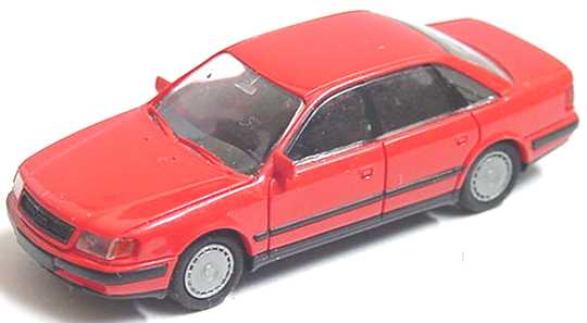 Foto 1:87 Audi 100 (C4) rot, Grill ohne Chrom Rietze 10420